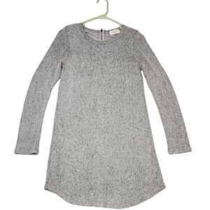 Anthropologie Everly Dress Womens Size Medium Gray Knit Sweater Shirt Dress